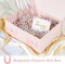 Pink Gift Box,9" X 7" X 4" with Ribbon for Presents Magnetic Closure Gift Packaging